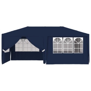 Cort de petrecere profesional cu pereți albastru 4x6 m 90 g/m² - Img 5