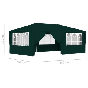 Cort de petrecere profesional cu pereți verde 4 x 6 m 90 g/m² - Img 9
