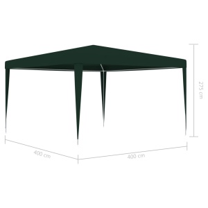 Cort de petrecere profesional, verde, 4 x 4 m, 90 g/m² - Img 6