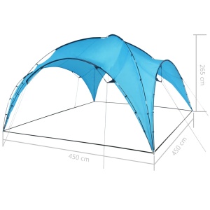 Cort petrecere cu arcadă, bleu, 450 x 450 x 265 cm - Img 5