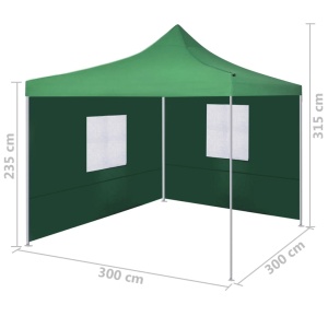 Cort pliabil cu 2 pereți, verde, 3 x 3 m - Img 9
