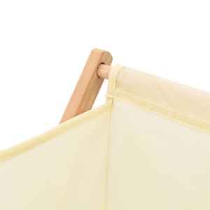 Coș de rufe, bej, lemn cedru și material textil, 42x41x64 cm - Img 7
