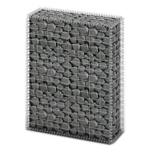 Coș gabion cu capace, sârmă galvanizată, 100 x 80 x 30 cm