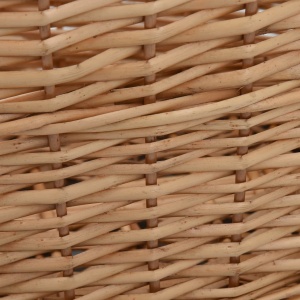 Coș lemne foc mânere de transport natural 58x42x29 cm salcie - Img 3