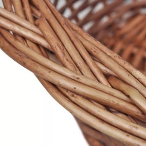Coș/Pătuț de răchită pentru câini/animale de casă, 50 cm, natural - Img 4