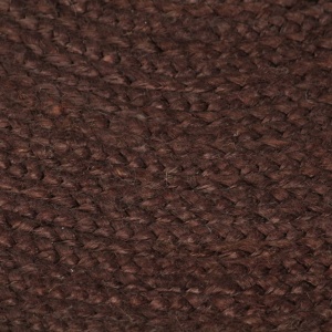 Covor manual, maro, 150 cm, iută, rotund - Img 3