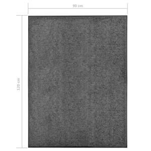 Covoraș de ușă lavabil, antracit, 90 x 120 cm - Img 5