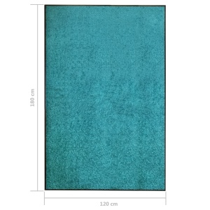 Covoraș de ușă lavabil, cyan, 120 x 180 cm - Img 5