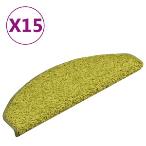 Covorașe pentru trepte scară, 15 buc., verde, 65 x 21 x 4 cm - Img 2