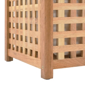 Cufăr de rufe, 77,5x37,5x46,5 cm, lemn masiv de nuc - Img 6