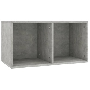 Cutie de depozitare vinyl-uri, gri beton, 71 x 34 x 36 cm, PAL - Img 2