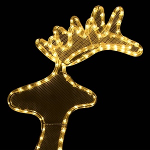 Decorațiune de Crăciun ren cu plasă, 306 LED-uri, 60x24x89 cm - Img 4
