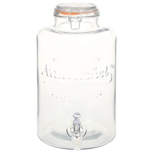 Dozator de apă XXL cu robinet, transparent, 8 L, sticlă - Img 2