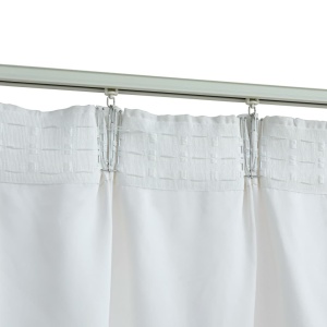 Draperii opace cu cârlige, 2 buc., alb ivoriu, 140 x 225 cm - Img 4