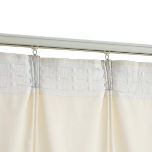 Draperii opace cu cârlige, 2 buc., crem, 140x225 cm, catifea - Img 4
