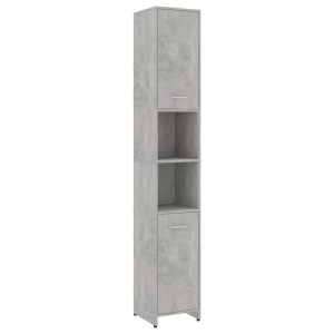 Dulap de baie, gri beton, 30 x 30 x 183,5 cm, PAL - Img 2
