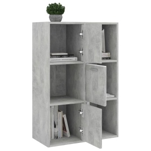Dulap de depozitare, gri beton, 60 x 29,5 x 90 cm, PAL - Img 8