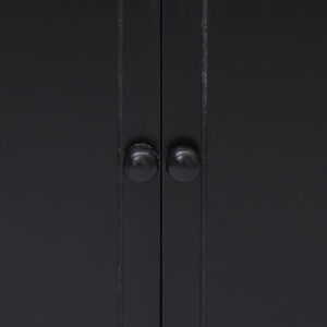 Dulap lateral, negru, 60 x 30 x 75 cm, lemn de paulownia - Img 2