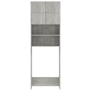 Dulap mașină de spălat, gri beton, 64 x 25,5 x 190 cm, PAL - Img 8