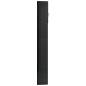 Dulap mașina de spălat, negru extralucios, 64x25,5x190 cm, PAL - Img 6