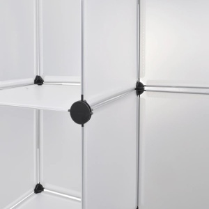 Dulap modular cu 18 compartimente alb 37 x 146 x 180,5 cm - Img 5