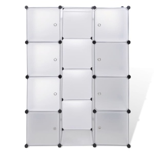 Dulap modular cu 9 compartimente, 37 x 115 x 150 cm, alb - Img 3