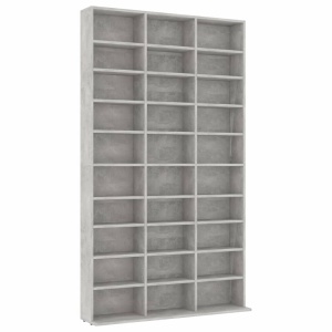 Dulap pentru CD-uri, gri beton, 102 x 23 x 177,5 cm, PAL - Img 2