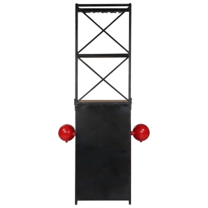 Dulap vinuri design tractor 49x32x183cm lemn masiv de mango - Img 4
