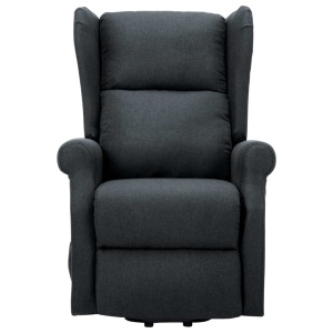 Fotoliu cu ridicare pe verticală, gri inchis, material textil - Img 4
