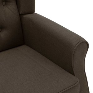 Fotoliu de masaj cu taburet, maro, material textil - Img 6