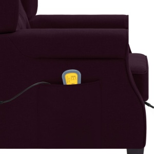 Fotoliu de masaj cu taburet, violet, material textil - Img 7