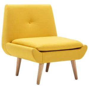 Fotoliu, galben, material textil - Img 2