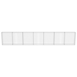 Gabion perete cu capace, 600 x 30 x 100 cm, oțel galvanizat - Img 4