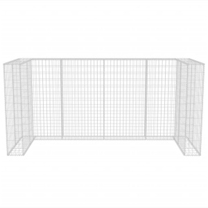 Gabion triplu ingrădire pubelă, oțel, 250 x 100 x 120 cm - Img 6