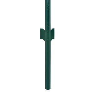 Gard din plasă de sârmă cu stâlpi, verde, 25 x 0,5 m, oțel - Img 4