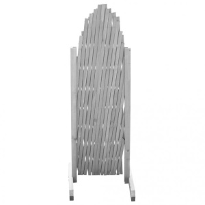 Gard din spalier, gri,1,8 x 1 m, lemn masiv de brad - Img 3