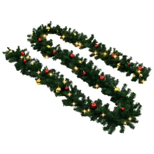 Ghirlandă de Crăciun decorată cu globuri și becuri LED, 5 m - Img 7