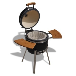 Grătar Kamado cu afumătoare din ceramică 81 cm - Img 4