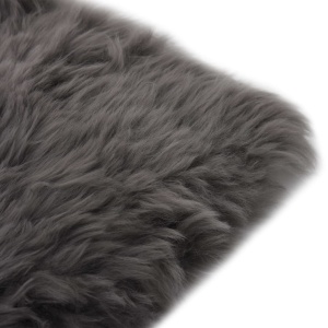 invelișuri scaun 2 buc. gri deschis piele oaie naturală 40x40cm - Img 4