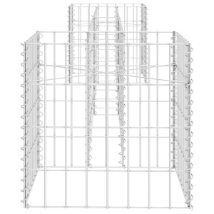 Jardinieră gabion in formă de H, 260 x 40 x 40 cm, sârmă oțel - Img 3