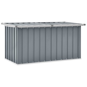 Ladă de depozitare pentru grădină, gri, 129 x 67 x 65 cm