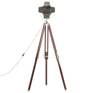 Lampă de podea cu trepied, 180 cm, lemn masiv de mango - Img 5