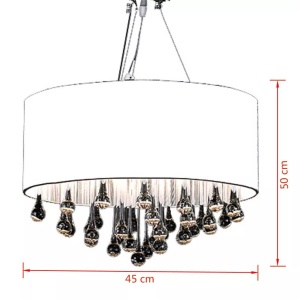 Lampă de tavan cu 85 cristale albe - Img 5