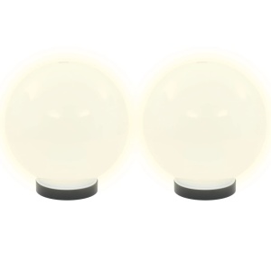 Lămpi bol cu LED 2 buc, sferice, 20 cm, PMMA - Img 3