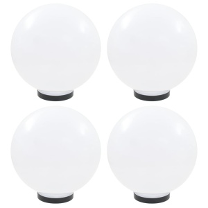 Lămpi glob cu LED, 4 buc., 30 cm, PMMA, sferic
