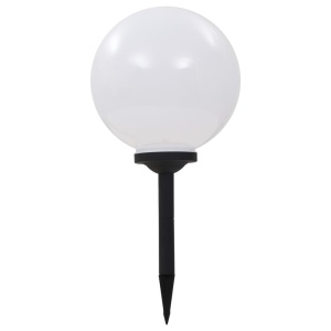 Lămpi solare de exterior cu LED, 2 buc, 30 cm, RGB, sferic - Img 3