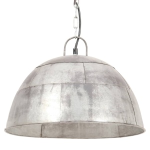 Lustră industrială vintage, 25 W, argintiu, rotund, 41 cm, E27 - Img 3