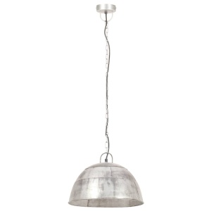 Lustră industrială vintage, 25 W, argintiu, rotund, 41 cm, E27 - Img 8
