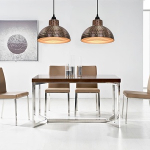 Lustre semisferice de culoare arămie, 2 buc. - Img 2