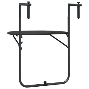 Masă balcon suspendată maro 60x64x83,5 cm plastic aspect ratan - Img 4